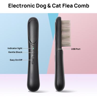 Show full view: Pawshelf USB Rechargeable Electrostatic Flea Removal Comb-Microcurrent Technology for Cats, Black, Small slide 7 of 10