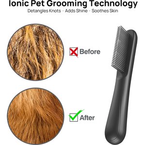 Pawshelf USB Rechargeable Electrostatic Flea Removal Comb-Microcurrent Technology for Cats, Black, Small
