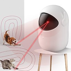 Luckylala Automatic Rechargeable Interactive Alien Laser Cat Toy with 3 Speed Modes, White