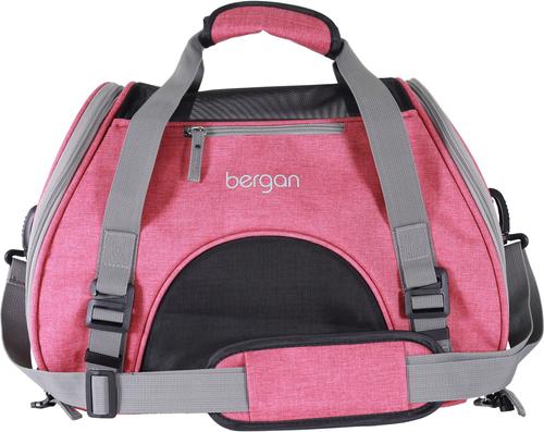 Show full view: Bergan Comfort Airline-Approved Dog & Cat Carrier Bag, Berry Pink/Grey, Small slide 4 of 10