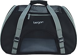 Bergan Comfort Airline-Approved Dog & Cat Carrier Bag, Black/Grey, Large