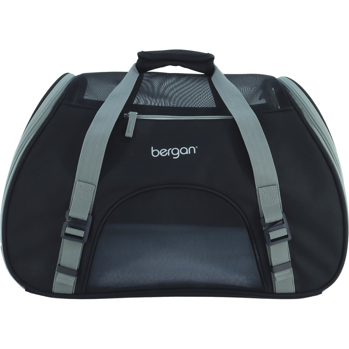 Bergan Comfort Airline-Approved Dog & Cat Carrier Bag, Black/Grey, Small