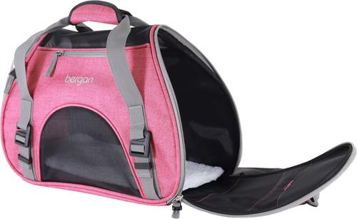Show full view: Bergan Comfort Airline-Approved Dog & Cat Carrier Bag, Berry Pink/Grey, Small slide 7 of 10