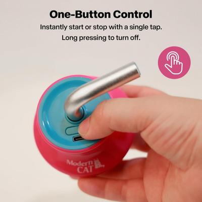 Show full view: allforpaws Modern Cat Laser Gyro Cat Toy, Rose Red slide 7 of 11