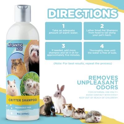 Show full view: Atlantic Rush Critter Shampoo Detergent & Frangrance Free Small Pet Shampoo, 8-fl oz bottle slide 4 of 9