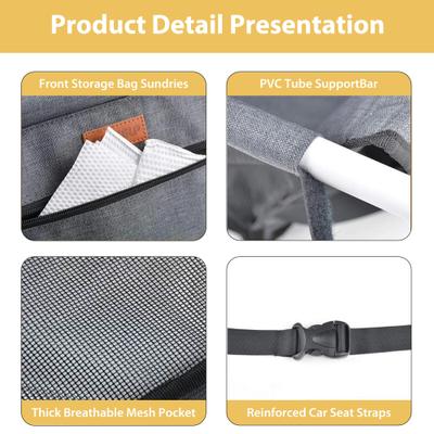 Show full view: Lucky Paworld Portable Dog Booster Seat, Grey slide 4 of 7