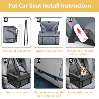 Show full view: Lucky Paworld Portable Dog Booster Seat, Grey slide 5 of 7