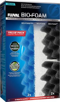 Show full view: Fluval 406 & 407 Canister Filter Bio-Foam Value Pack Fish Filter Cartridge slide 2 of 6