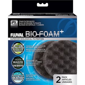 Fluval FX2/FX4/FX5/FX6 Canister Filter Bio-Foam+ Fish Filter Catridge, 2 count