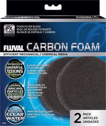 Fluval FX2/FX4/FX5/FX6 Canister Filter Carbon Foam Fish Filter Catridge, 2 count