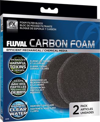Show full view: Fluval FX2/FX4/FX5/FX6 Canister Filter Carbon Foam Fish Filter Catridge, 2 count slide 2 of 4
