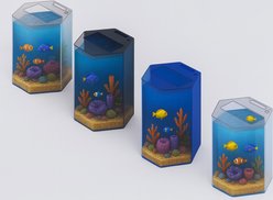 ProStar Acrylic Aquariums Hexagon Fish Tank, White, 20-gal