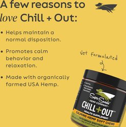 Super Snouts Chill + Out Calming Broad Spectrum Hemp Extract Soft Chews Supplement for Dogs & Cats, 30 count slide 2 of 9