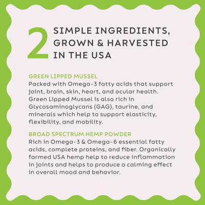 Show full view: Super Snouts Hemp + Joint Mobility Broad Spectrum Hemp Extract Soft Chews Supplement for Dogs & Cats, 30 count slide 7 of 11