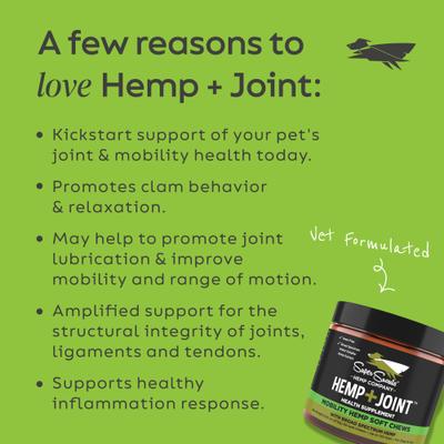 Show full view: Super Snouts Hemp + Joint Mobility Broad Spectrum Hemp Extract Soft Chews Supplement for Dogs & Cats, 60 count slide 5 of 11