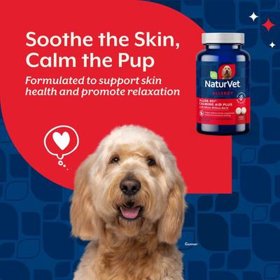 Show full view: NaturVet Aller-911 Plus White Willow Bark Chewable Tablets Calming Supplement for Dogs, 30 count slide 3 of 8