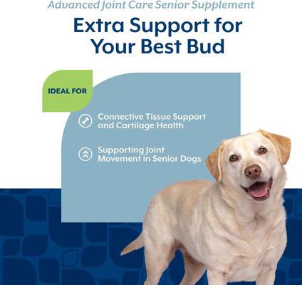 Show full view: NaturVet Advanced Joint Care Senior Bacon & Chicken Flavored Soft Chew Supplement for Dogs, 60 count slide 4 of 8