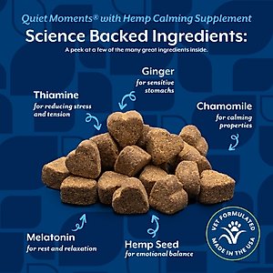 NaturVet Quiet Moments with Hemp Seed Calming Supplements for Dogs, 180 count