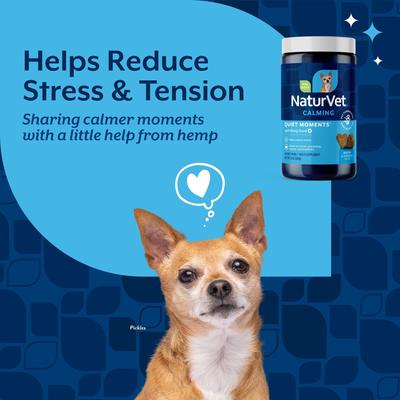 Show full view: NaturVet Quiet Moments with Hemp Seed Calming Supplements for Dogs, 180 count slide 3 of 8