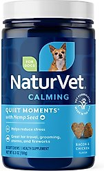 NaturVet Quiet Moments with Hemp Seed Calming Supplements for Dogs, 60 count