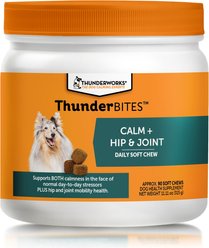 ThunderBites Calm+ Chicken Flavored Chew Hip & Joint Supplement for Dogs, 90 count