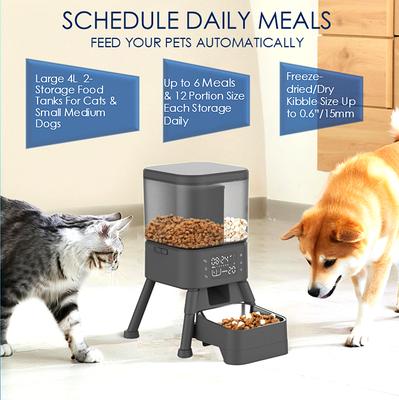 Show full view: GroovyPets Programmable Automatic Feeder for Dog & Cat with Stainless Steel Bowl, Medium: 4-L slide 3 of 11