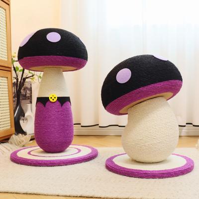 Show full view: Happy & Polly Mushroom Series Sisal Cat Scratcher Toy, Purple, Set of 2 slide 6 of 7