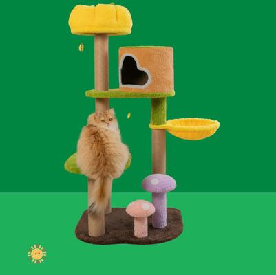 Show full view: Happy & Polly Jungle Enchanted World 55-in Fleece Multi-Level Cat Tree & Condo, Large slide 3 of 7