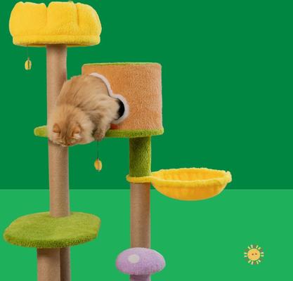 Show full view: Happy & Polly Jungle Enchanted World 55-in Fleece Multi-Level Cat Tree & Condo, Large slide 4 of 7