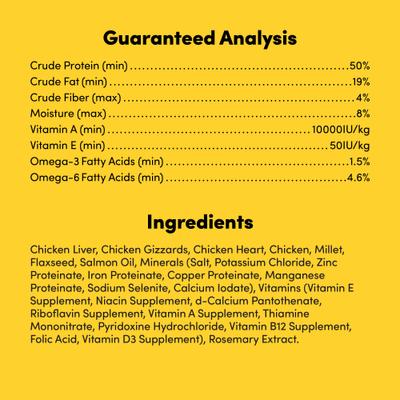 Show full view: Animals Like Us Raw100 Chicken Organs Recipe Freeze-Dried Dog Food Mixer, 13-oz bag slide 5 of 8