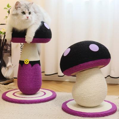 Show full view: Happy & Polly Mushroom Series Sisal Cat Scratcher Toy, Purple, Set of 2 slide 2 of 7