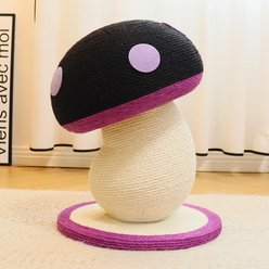 Happy & Polly Halloween Mushroom Sisal Cat Scratcher Toy, Purple, Medium