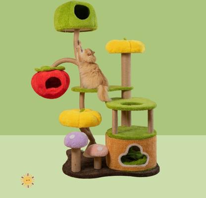 Show full view: Happy & Polly Jungle Enchanted World 70-in Fleece Multi-Level Cat Tree & Condo, Jumbo slide 3 of 10