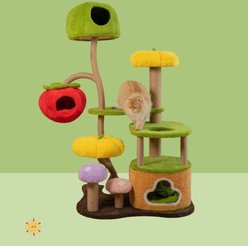 Happy & Polly Jungle Enchanted World 70-in Fleece Multi-Level Cat Tree & Condo, Jumbo slide 1 of 9