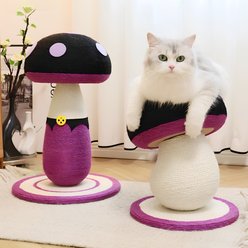 Happy & Polly Mushroom Series Sisal Cat Scratcher Toy, Purple, Set of 2