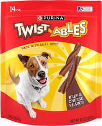 Purina Twistables Beef & Cheese Flavor Adult Soft & Chewy Dog Treats, 14-oz pouch