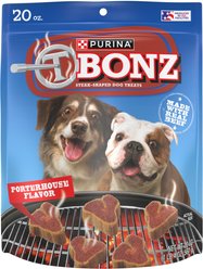 Purina TBONZ Porterhouse Flavor Steak Shaped Adult Soft & Chewy Dog Treats, 20-oz pouch