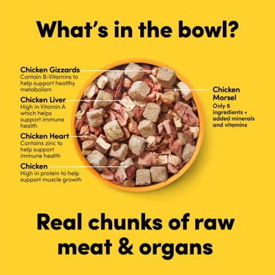 Show full view: Animals Like Us Raw100 Chicken Organs Recipe Freeze-Dried Dog Food Mixer, 13-oz bag slide 4 of 8