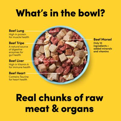 Show full view: Animals Like Us Raw100 Beef Organs Recipe Freeze-Dried Dog Food Mixer, 13-oz bag slide 4 of 8