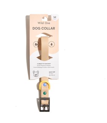 Show full view: Wild One Adjustable Waterproof Flex-Poly Coated Nylon Dog Collar, Tan, Medium slide 4 of 9