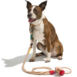 Wild One Hands-Free Adjustable Rope Dog Leash, Standard: 4 1/3 to 8 1/2-ft long, 1/2-in wide, Tan