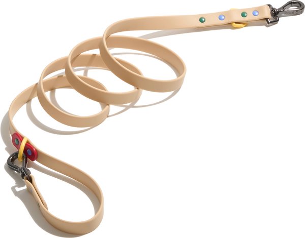 Show full view: Wild One Adjustable Waterproof Flex-Poly Coated Nylon Leash, Tan, Small: 4-ft long, 1/2-in wide slide 1 of 8