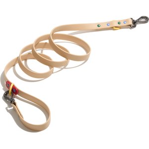 Wild One Adjustable Waterproof Flex-Poly Coated Nylon Leash, Tan, Small: 4-ft long, 1/2-in wide