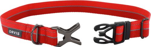 Show full view: Orvis Outdoor Adventure Dog Collar, Red, Small: 10 to 13-in neck, 3/4-in wide slide 2 of 2