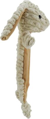 Show full view: Linzy Toys Flat Crinklez Bunny Squeaky Plush Dog Toy, 12-in, White slide 6 of 6