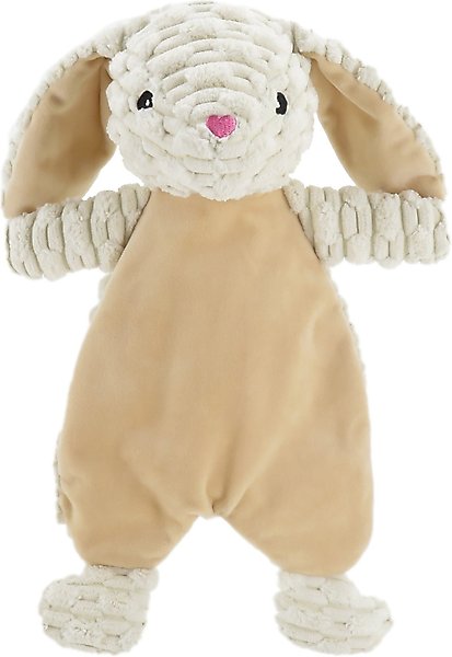 Show full view: Linzy Toys Flat Crinklez Bunny Squeaky Plush Dog Toy, 12-in, White slide 1 of 6