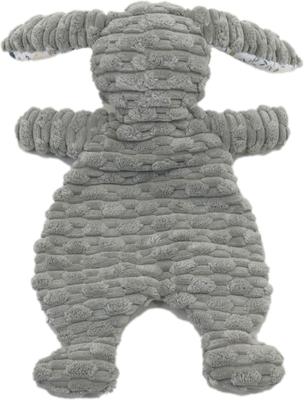 Show full view: Linzy Toys Flat Crinklez Bunny Squeaky Plush Dog Toy, 12-in, Gray slide 6 of 6