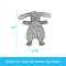 Show in main carousel: Linzy Toys Flat Crinklez Bunny Squeaky Plush Dog Toy, 12-in, Gray slide 4 of 6