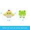 Show in main carousel: Linzy Toys Flatz Frog & Chick Squeaky Plush Dog Toy, Green/Yellow, 4-in, 2 count slide 4 of 6