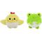 Show in main carousel: Linzy Toys Flatz Frog & Chick Squeaky Plush Dog Toy, Green/Yellow, 4-in, 2 count slide 1 of 6